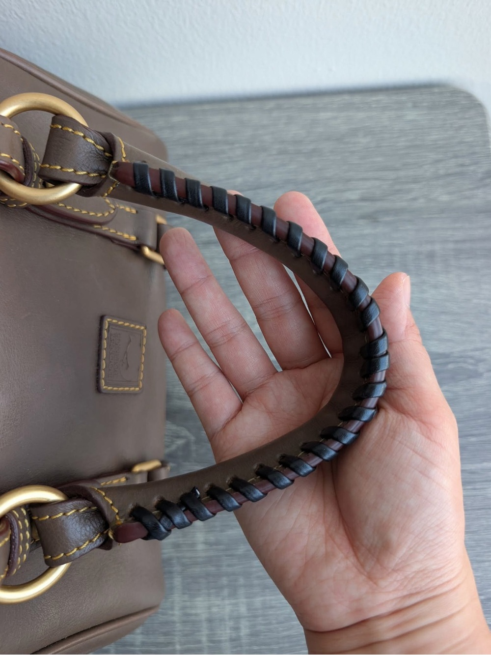 Dooney and Bourke micro florentine satchel - color elephant - Picture 12 of 15